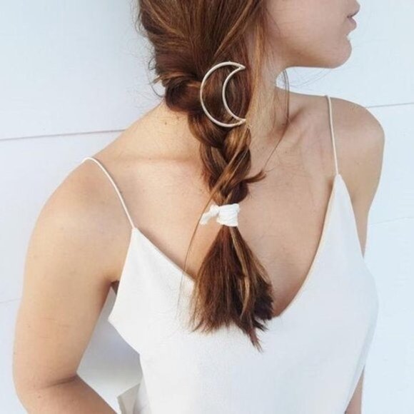 Boho "Moon Phase" Minimalist Crescent Hair Clip - Picture 9 of 11